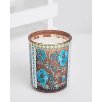 Carolyn Donnelly Eclectic Bergamot, Rose & Leather Large Decal Candle Dark-Pink