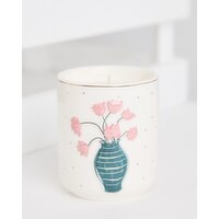 Carolyn Donnelly Eclectic Small Ceramic Candle Blue