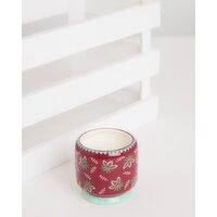 Carolyn Donnelly Eclectic Fashion Ceramic Candle Burgundy 