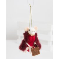 Carolyn Donnelly Eclectic Felt Hanging Decoration Red