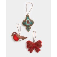 Carolyn Donnelly Eclectic Beaded Decorations - Pack Of 3 Multi 
