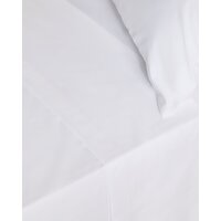 Non Iron Percale Flat Sheet 180 Thread Count White King Size