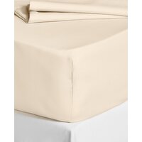 Luxury Percale Fitted Sheet 180 Thread Count - Double Cream Double