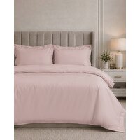 Egyptian Cotton Duvet Cover Set Pink Single