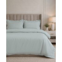 Egyptian Cotton Duvet Cover Set Sage King Size