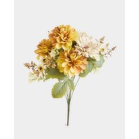 Mixed Faux Flower Bunch Yellow