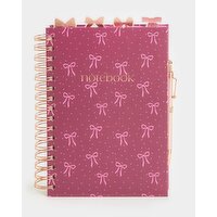 Tabbed Bow Notebook & Pen Light-Pink