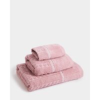 Izzy Jacquard Sage Hand Towel Pink Hand