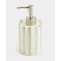 Scallop Soap Dispenser Green-Stripe