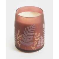 Leaf Print Scented Candle Burgundy
