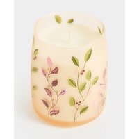Leaf Print Scented Candle Cream 