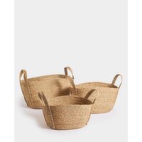 Oval Seagrass Basket Natural S