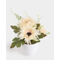 Small Potted Faux Plant Cream