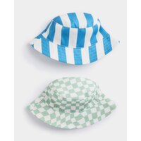 Sun Hats - Pack Of 2 Green 1-3 Yrs