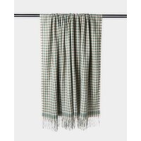 Gingham Throw Green