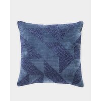 Padded Jacquard Cushion Navy 45cm X 45cm