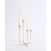 Tiered Dinner Candle Holder Gold 