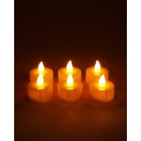 Flameless Tealights - Pack Of 6 White