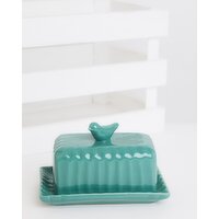 Carolyn Donnelly Eclectic Small Bird Butter Dish Green