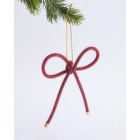 Diamante Bow Hanging Decoration Red 