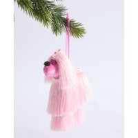 Pink Afghan Hound Hanging Decoration Pink 