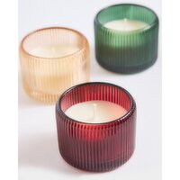 Ribbed Scented Candles - Set Of 3 Multi