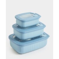 Food Storage Box - Pack Of 3 Blue