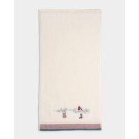 Carolyn Donnelly Eclectic Embroidered Robin Hand Towel Red Hand