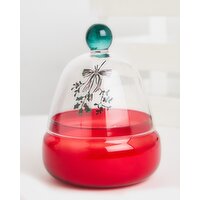 Carolyn Donnelly Eclectic Large Bell Jar Christmas Candle Red