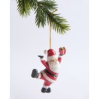 Resin Santa Hanging Decoration Red 