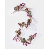 Red Berry Leaf Garland Red 
