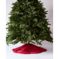 Scallop Velvet Tree Skirt Red 