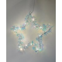 LED Tinsel Star Warmwhite 
