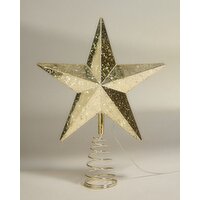 Mercury LED Star Tree Topper Gold 