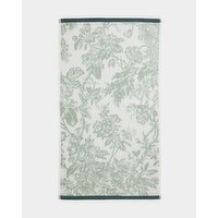 Floral Hand Towel Green