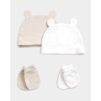 Hat And Mitts - Pack Of 2 Beige