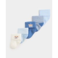 Nursery Tot Socks - Pack Of 5 Baby-Blue 0-2.5