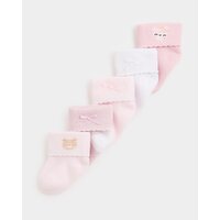 Nursery Tot Socks - Pack Of 5 Baby-Pink 3-5.5