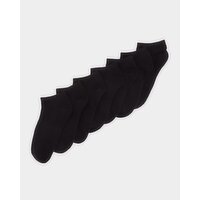 Girls Trainer Socks Black 4-6.5