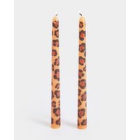 Leopard Dinner Candles - Pack Of 2 Print 