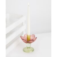 Carolyn Donnelly Eclectic Flower Candle Holder Green