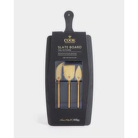 Neven Maguire Slate Board & Cheese Knives Set Black