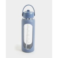 Silicone Glass Bottle - 800ml Blue 
