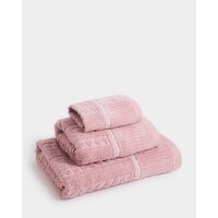 Izzy Jacquard Sage Face Cloth Pink Face