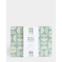 Placemat And Coaster Set - Pack Of 4 Geo