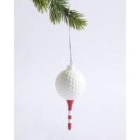 Golf Ball Tee Hanging Decoration White 