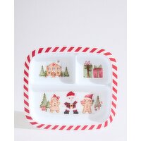 Christmas Section Plate Red