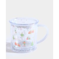 Christmas Glitter Cup White