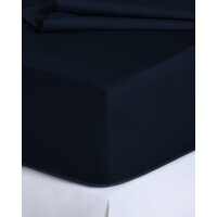 Luxury Percale Fitted Sheet 180 Thread Count - Double Navy Double