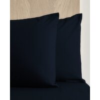 Luxury Percale Standard Pillowcase - Pack Of 2 Navy 